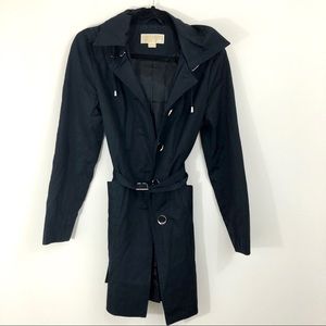 Michael Kors Size S/P Black Trench Coat